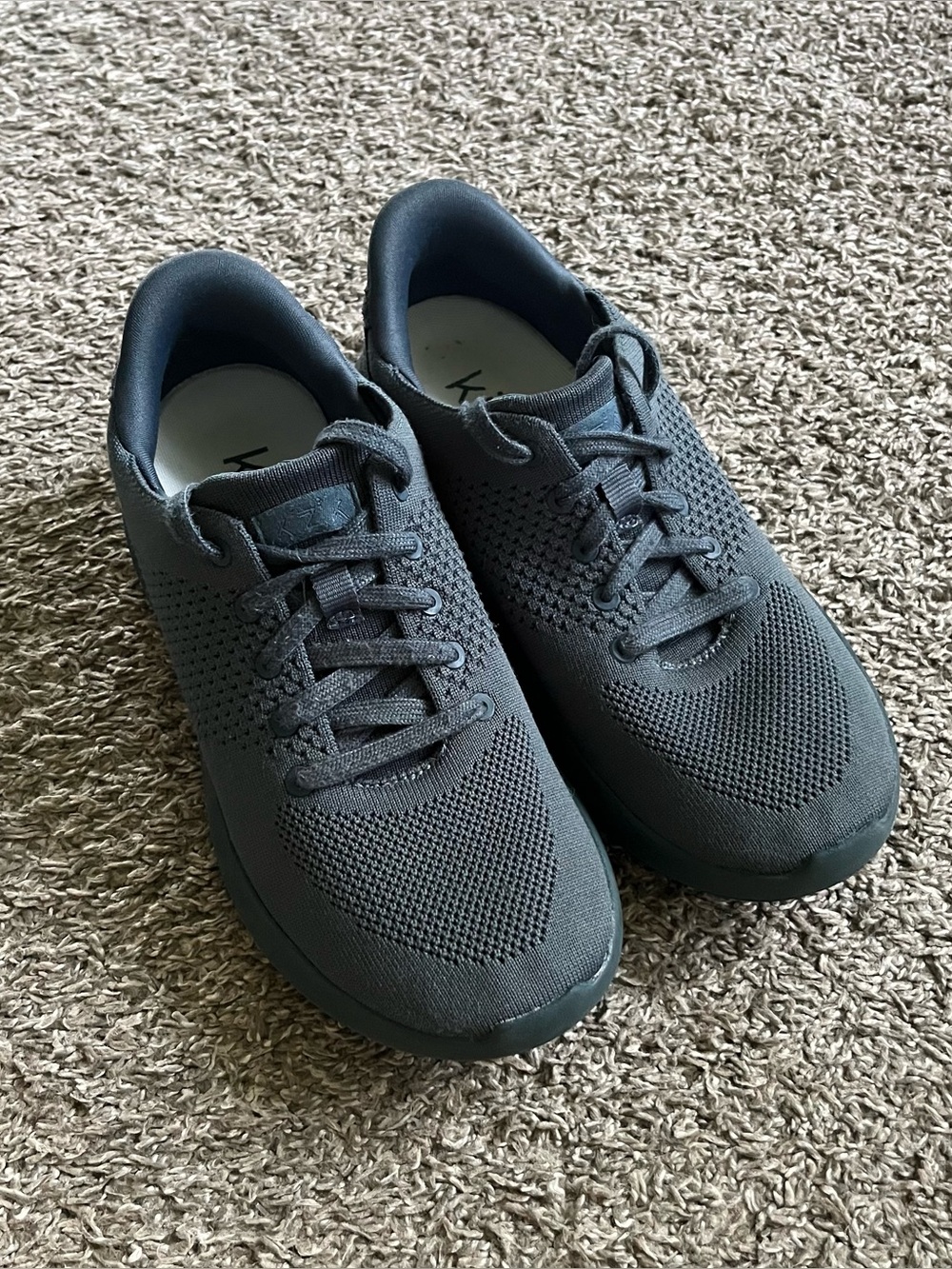 Kizik Slip On Shoes Women's Wide 8 Blue Gray Lace Up Sneakers Hands Free